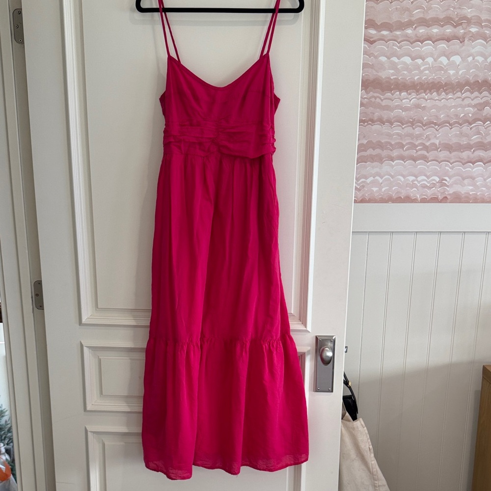Universal Thread Fuchsia Midi Dress with Spaghetti Straps